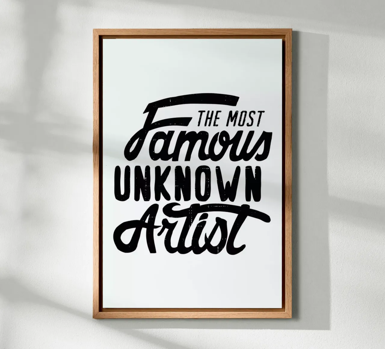 The Most Famous Unknown Artist tela con Cornice a cassetta da JONATTEND