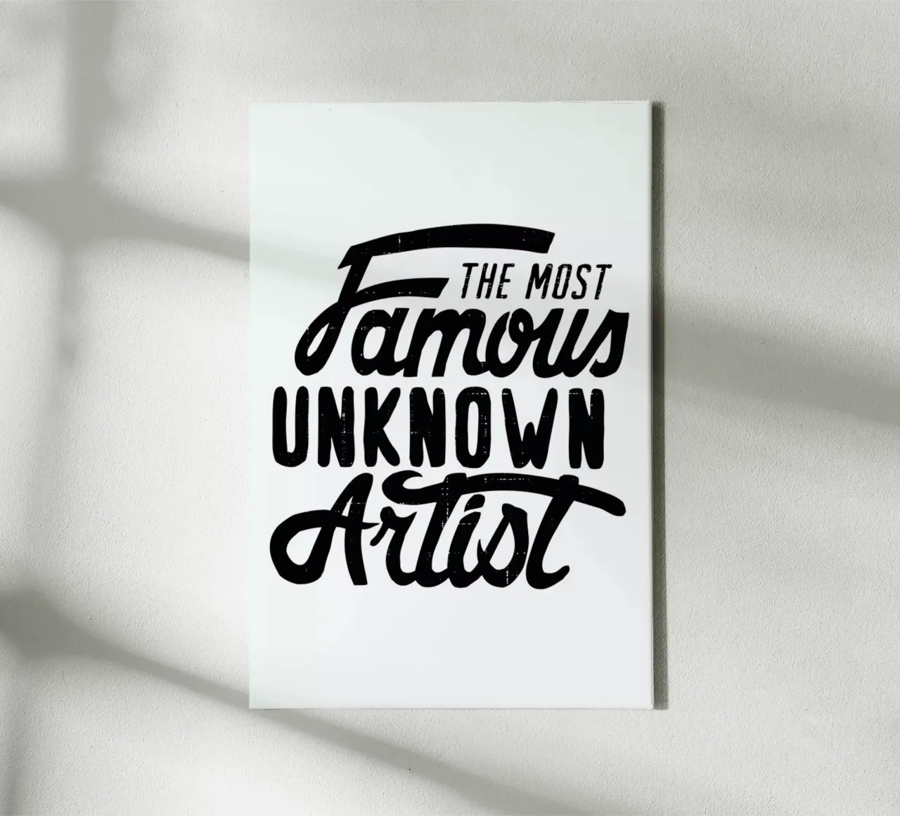 The Most Famous Unknown Artist tela con Cornice a cassetta da JONATTEND
