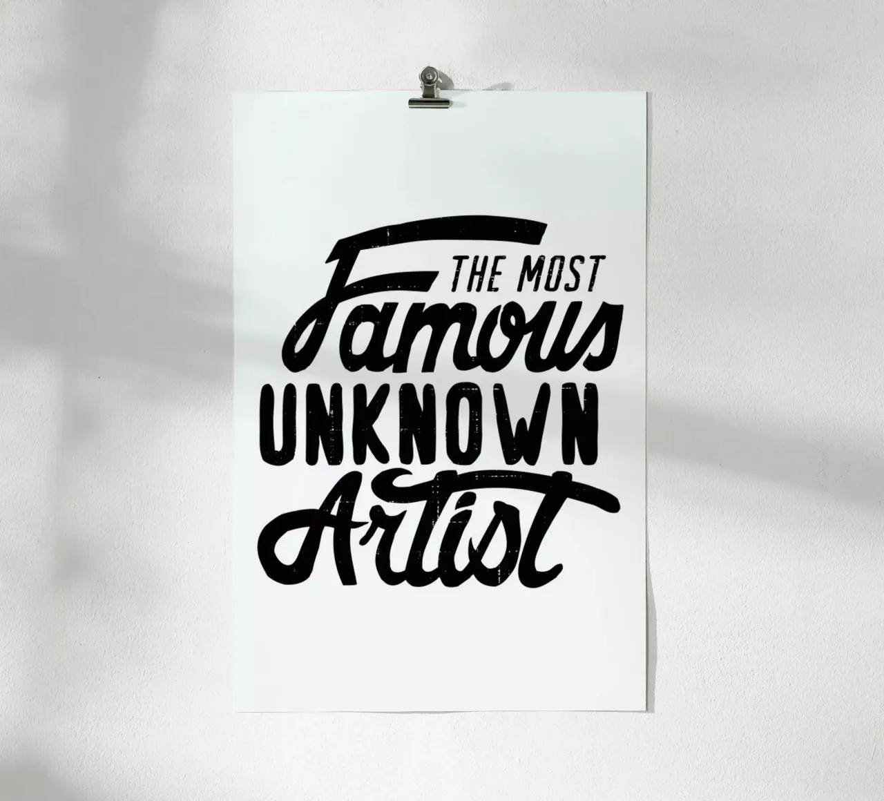 The Most Famous Unknown Artist poster con telaio in legno da JONATTEND