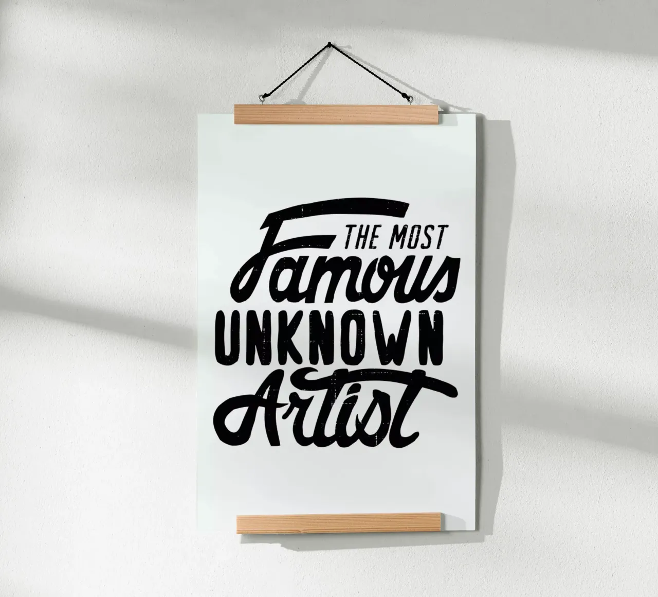 The Most Famous Unknown Artist poster con telaio in legno da JONATTEND