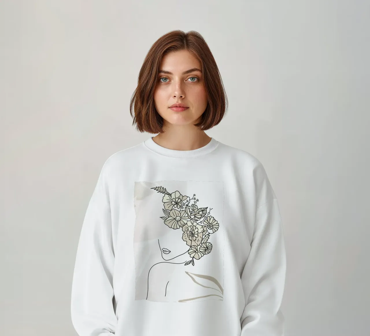 Ritratto di donna minimalista felpa da 🎁 ARTVI-SHOP