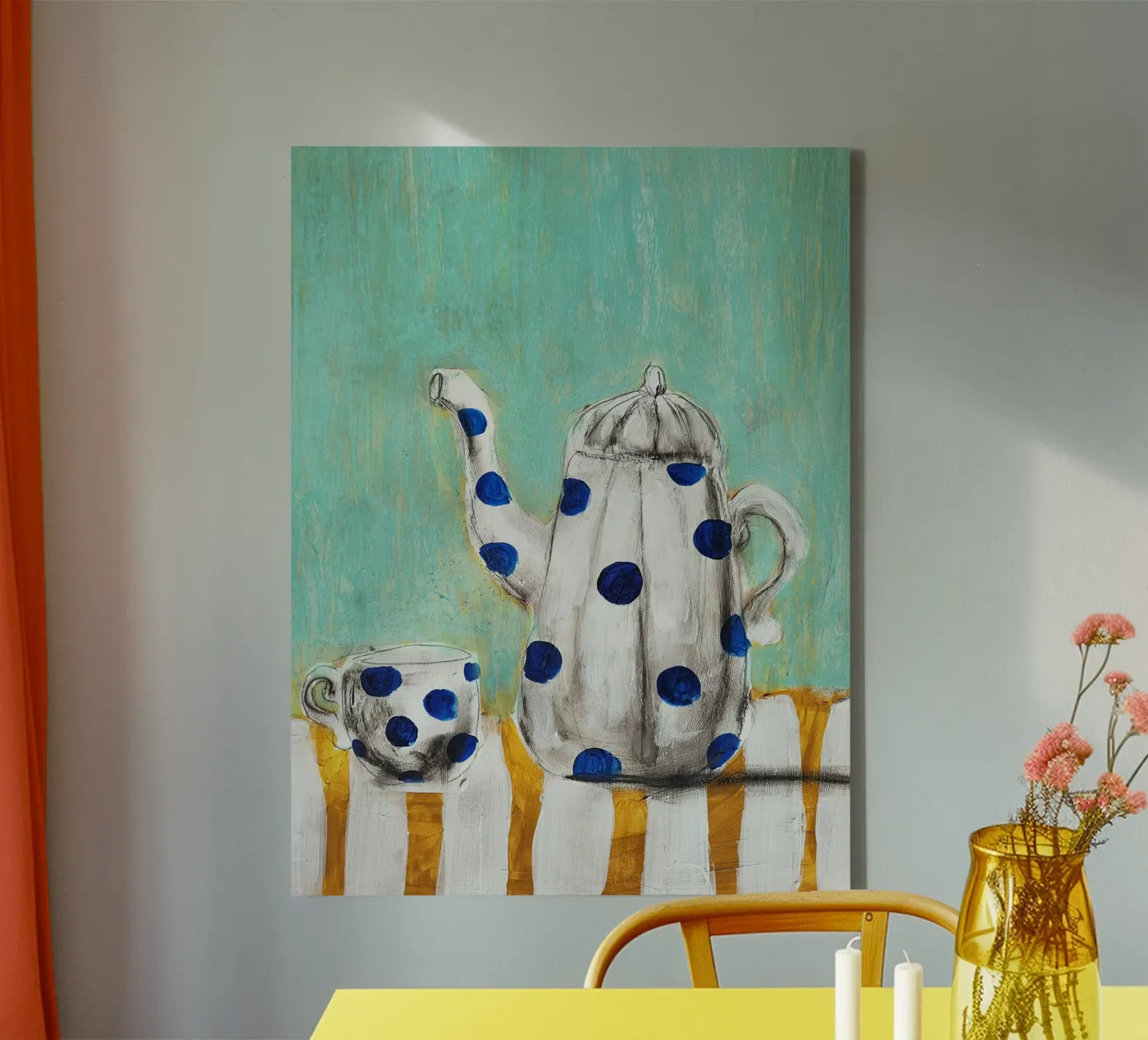 Tea Time canvas by Indigo Rain