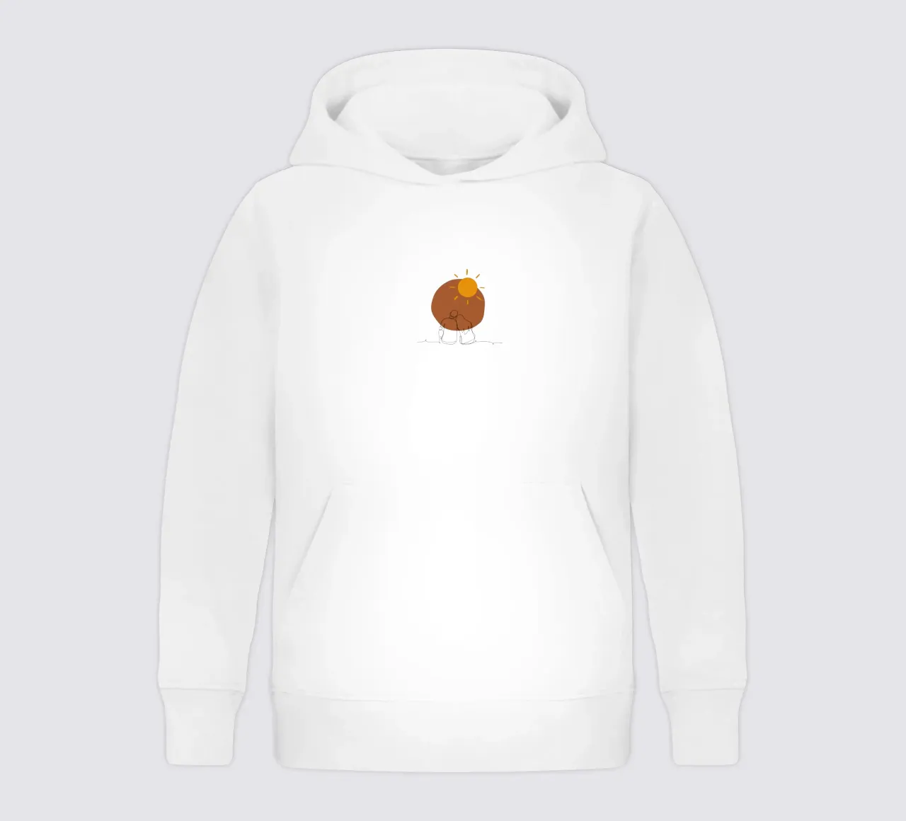 Coppia romantica moderna e minimalista felpa bambino con cappuccio da YSV MINIMALIST