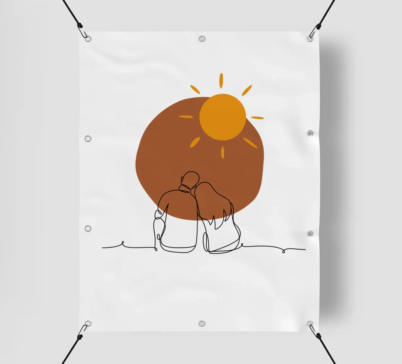 Coppia romantica moderna e minimalista telo in pvc da YSV MINIMALIST