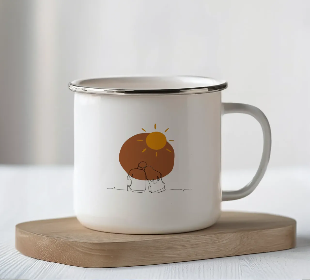 Coppia romantica moderna e minimalista tazza in smalto da YSV MINIMALIST
