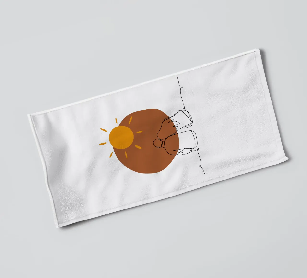 Coppia romantica moderna e minimalista asciugamano da bagno da YSV MINIMALIST