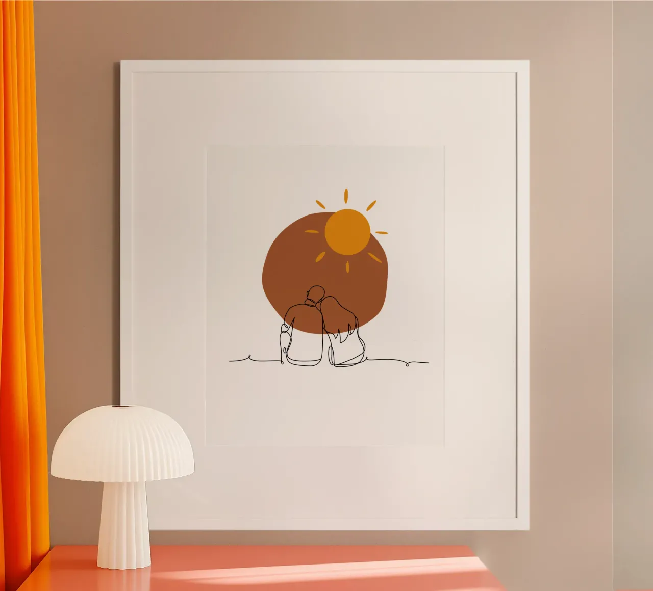 Coppia romantica moderna e minimalista poster con telaio in plastica da YSV MINIMALIST