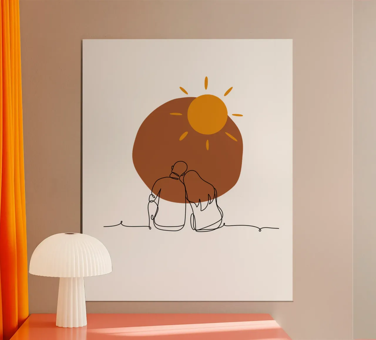 Coppia romantica moderna e minimalista poster con telaio in plastica da YSV MINIMALIST