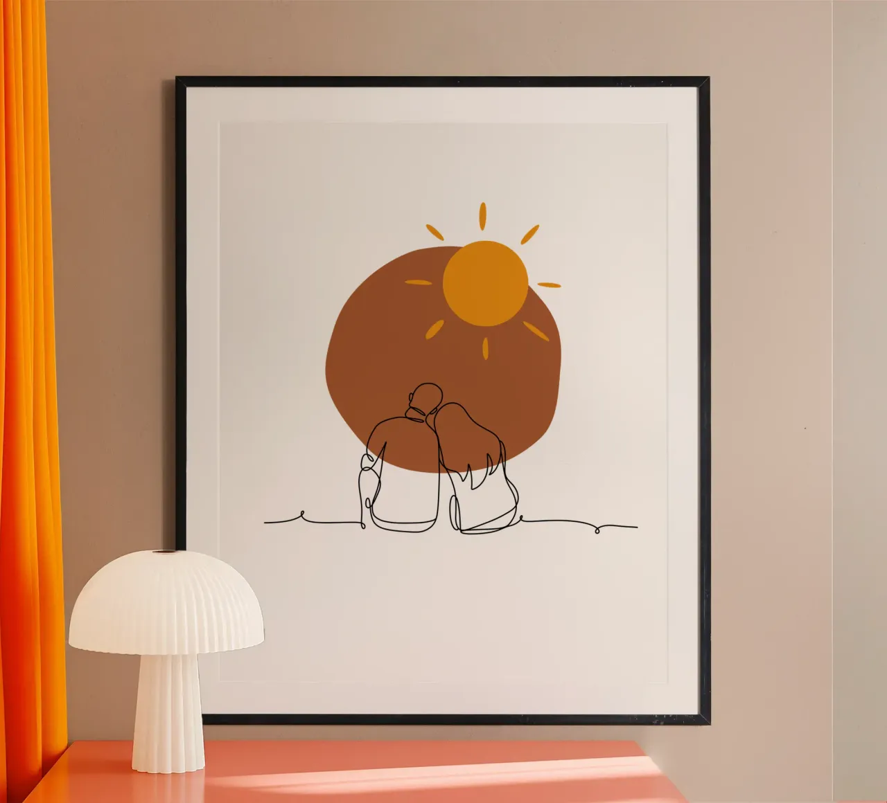 Coppia romantica moderna e minimalista poster con telaio in plastica da YSV MINIMALIST