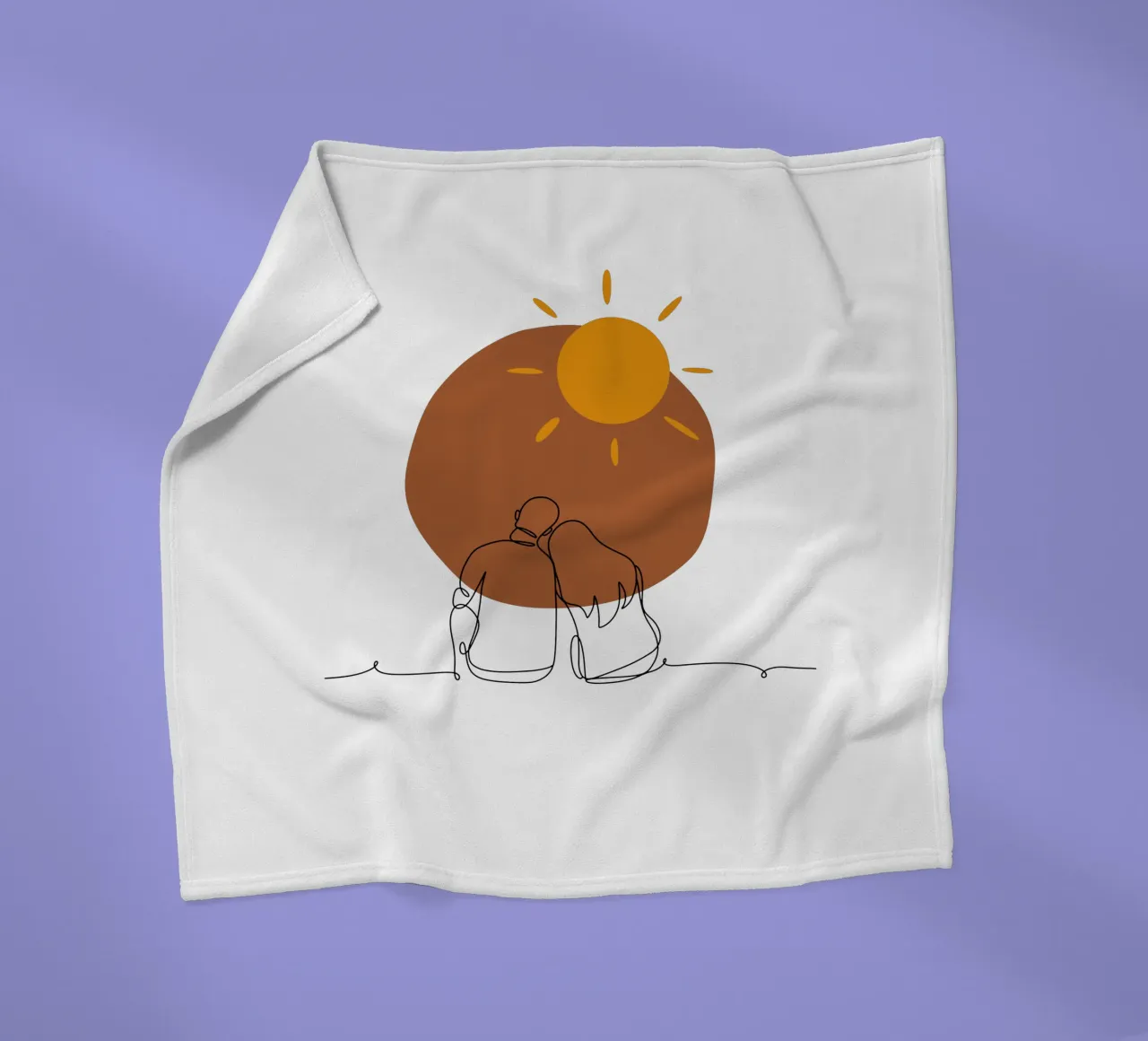Coppia romantica moderna e minimalista coperta in pile da YSV MINIMALIST