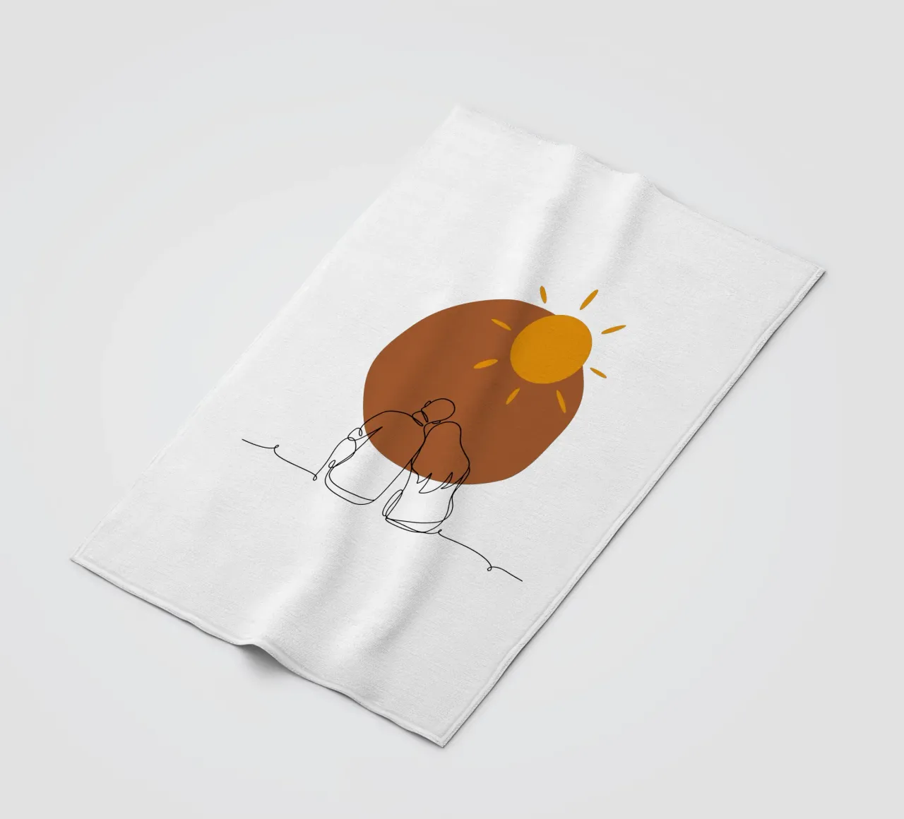 Coppia romantica moderna e minimalista coperta in pile da YSV MINIMALIST
