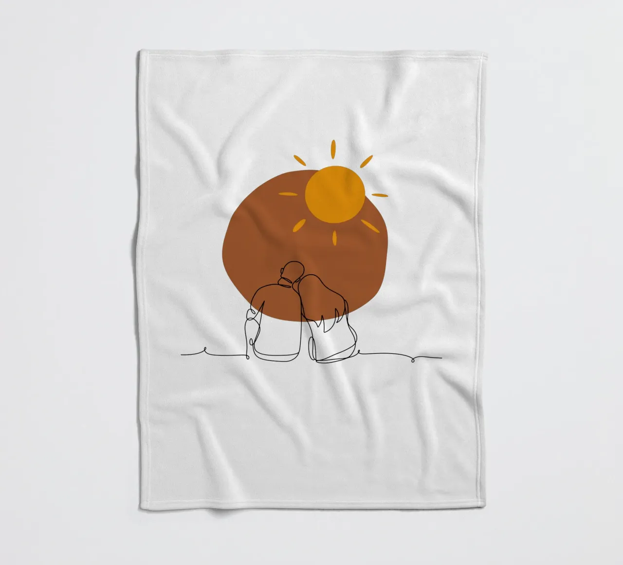 Coppia romantica moderna e minimalista coperta in pile da YSV MINIMALIST