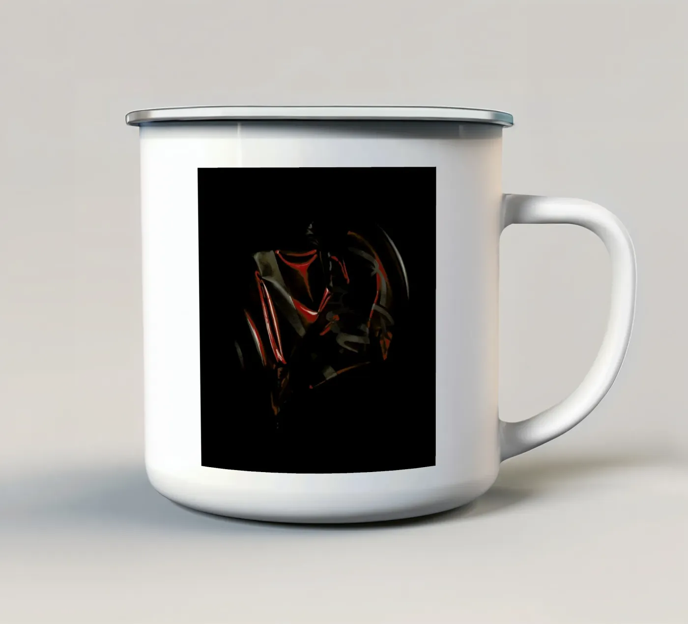 Usagé Coca emaille mok van Jérôme Romain