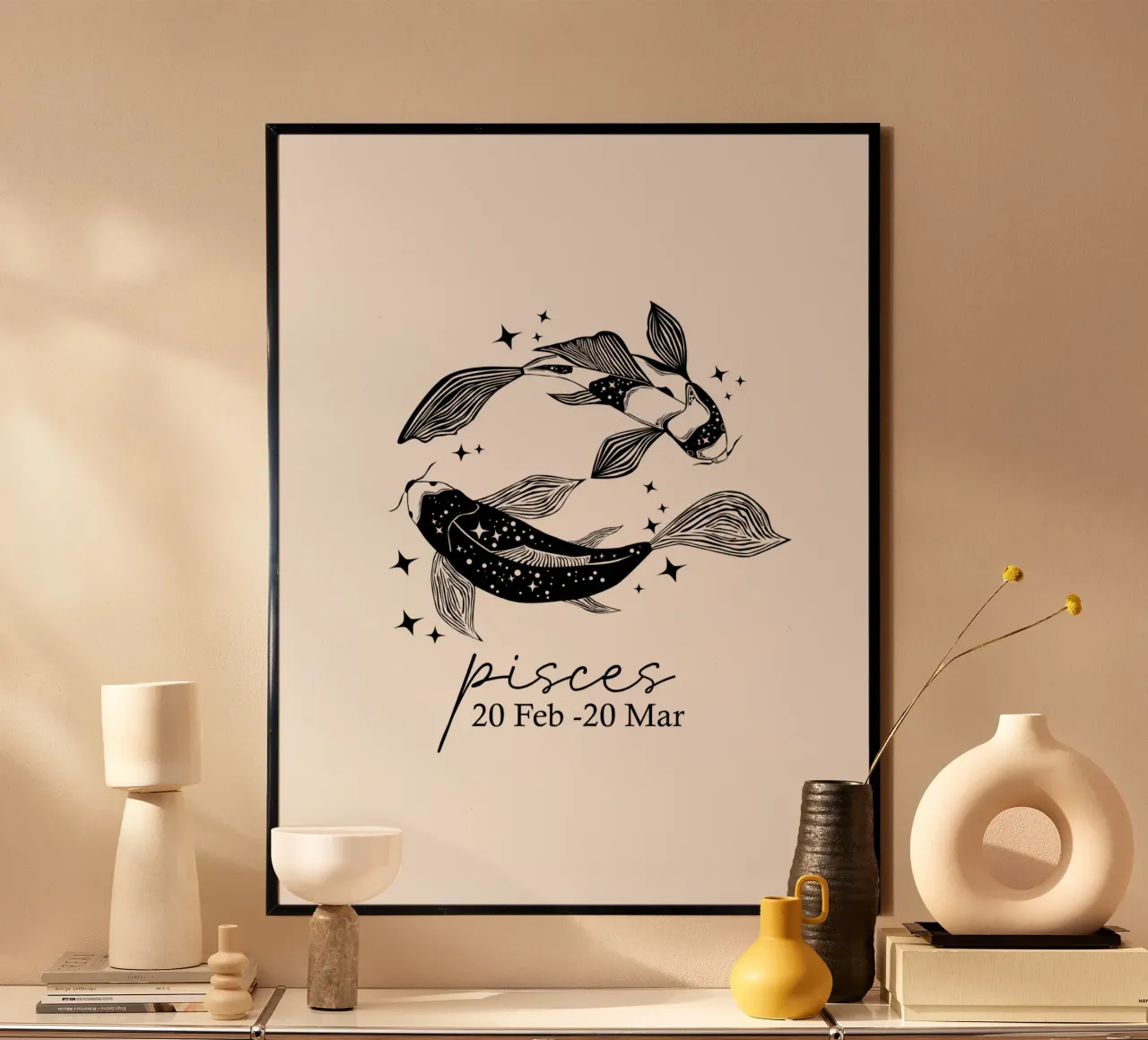 Pesces poster con telaio in plastica da Indigo Rain