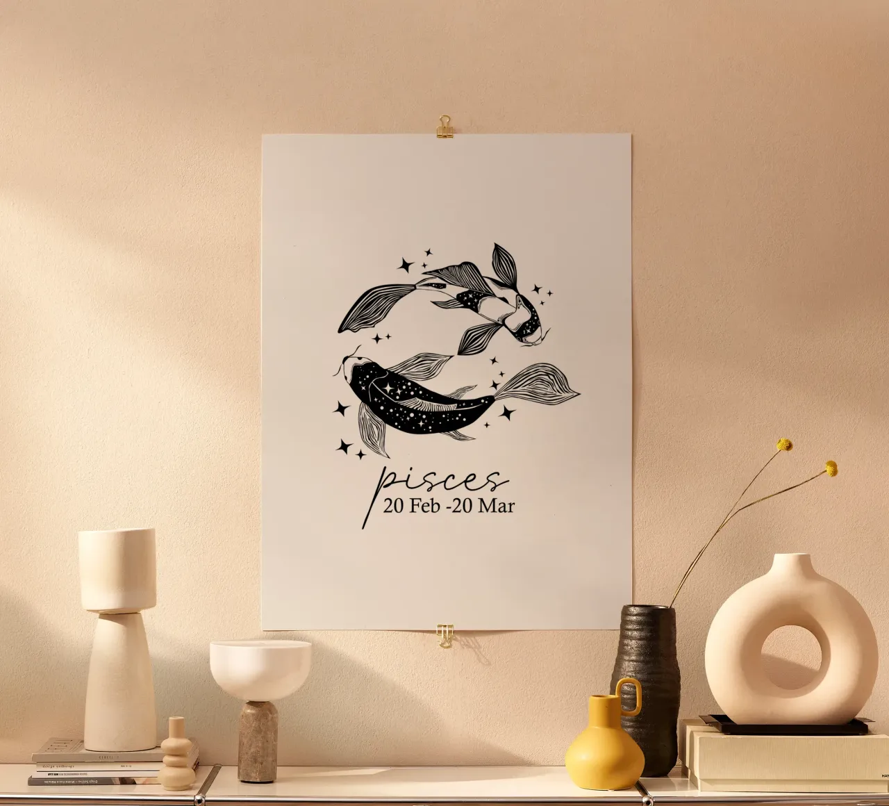 Pesces poster con telaio in plastica da Indigo Rain