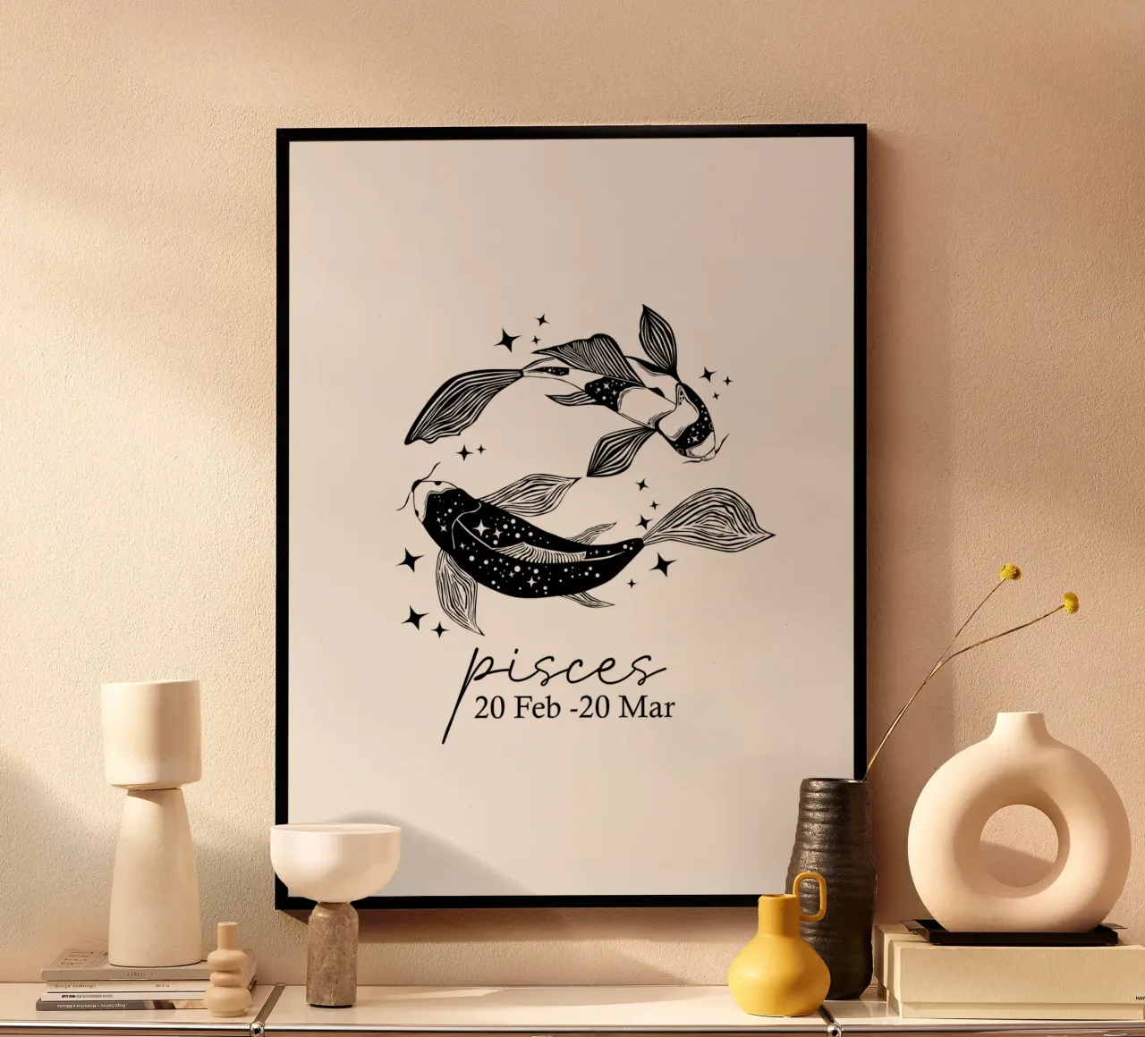 Pesces poster con telaio in plastica da Indigo Rain