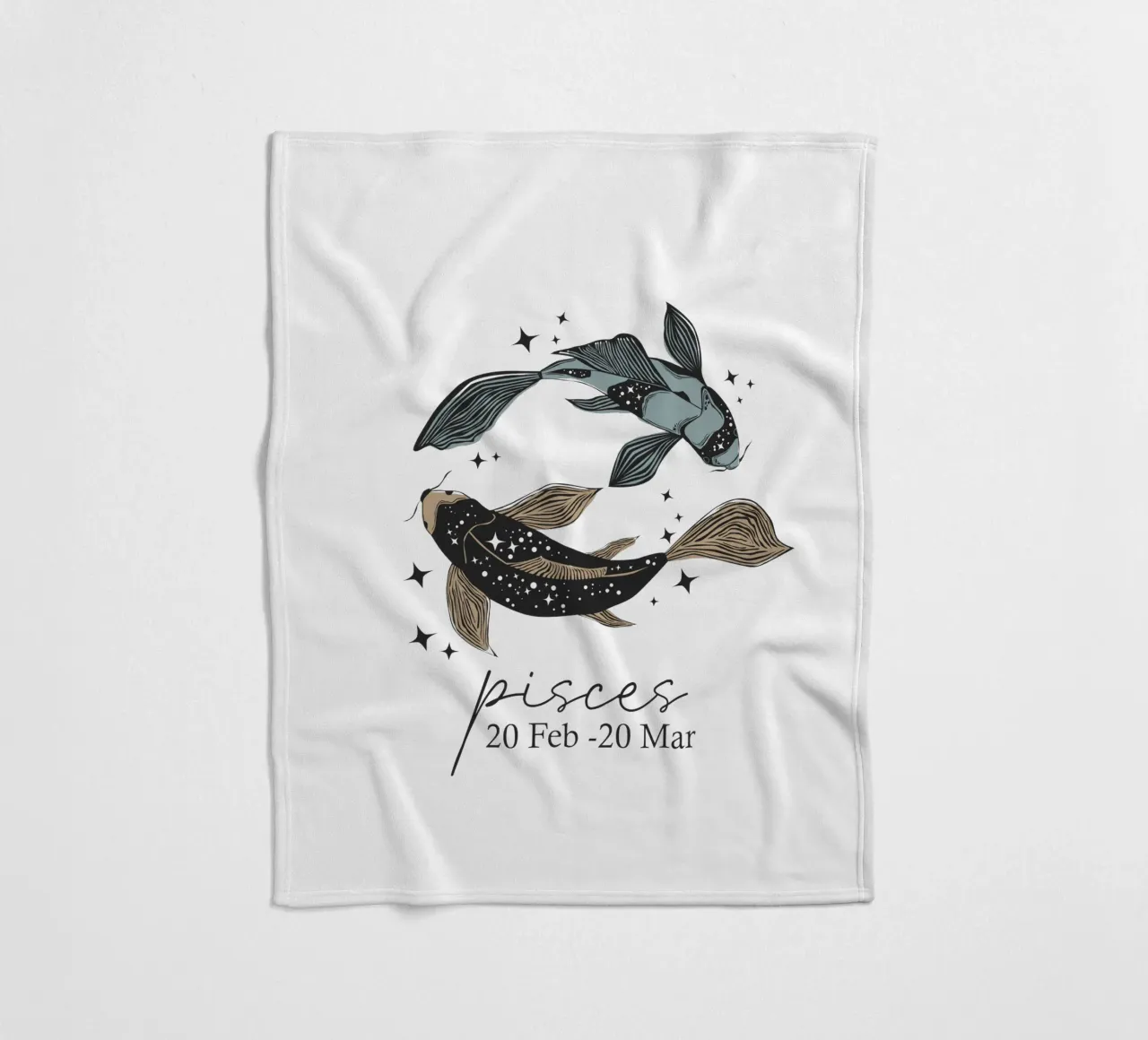 Design retrò Pesces coperta in pile da Indigo Rain