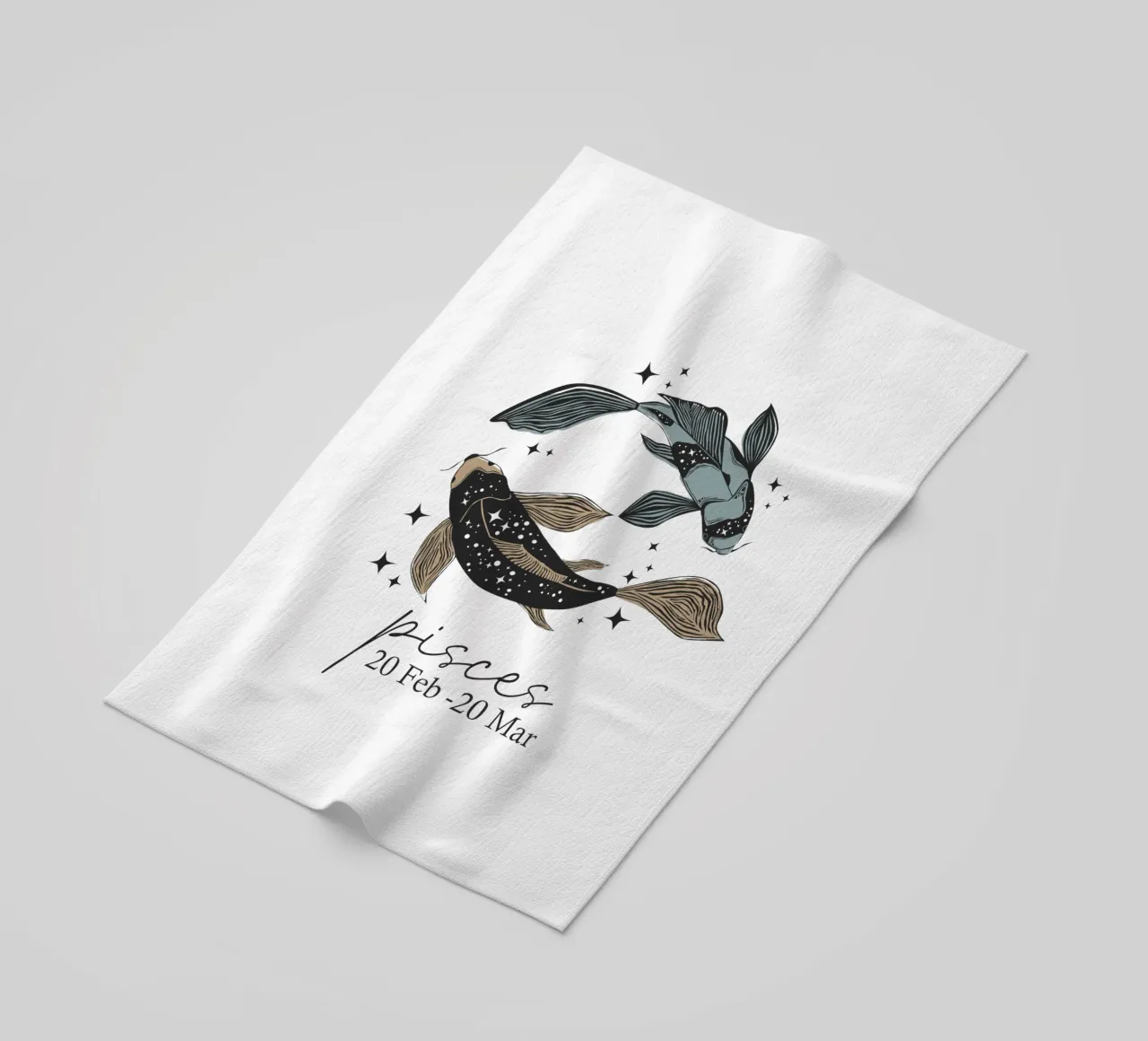 Design retrò Pesces telo mare da Indigo Rain