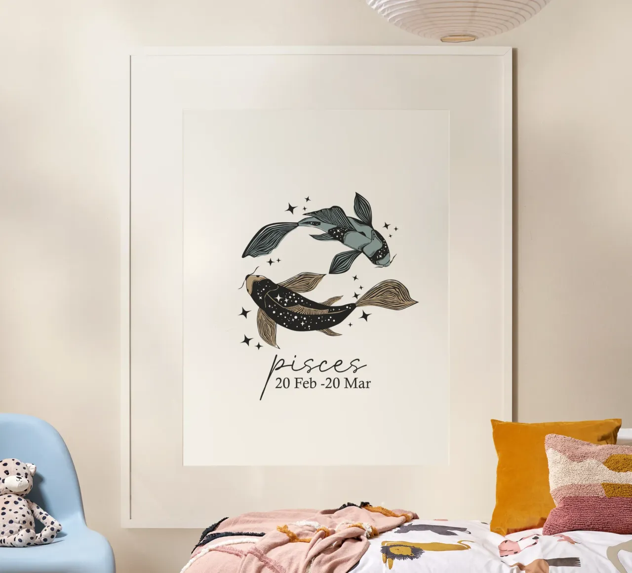 Design retrò Pesces carta hahnemühle da Indigo Rain