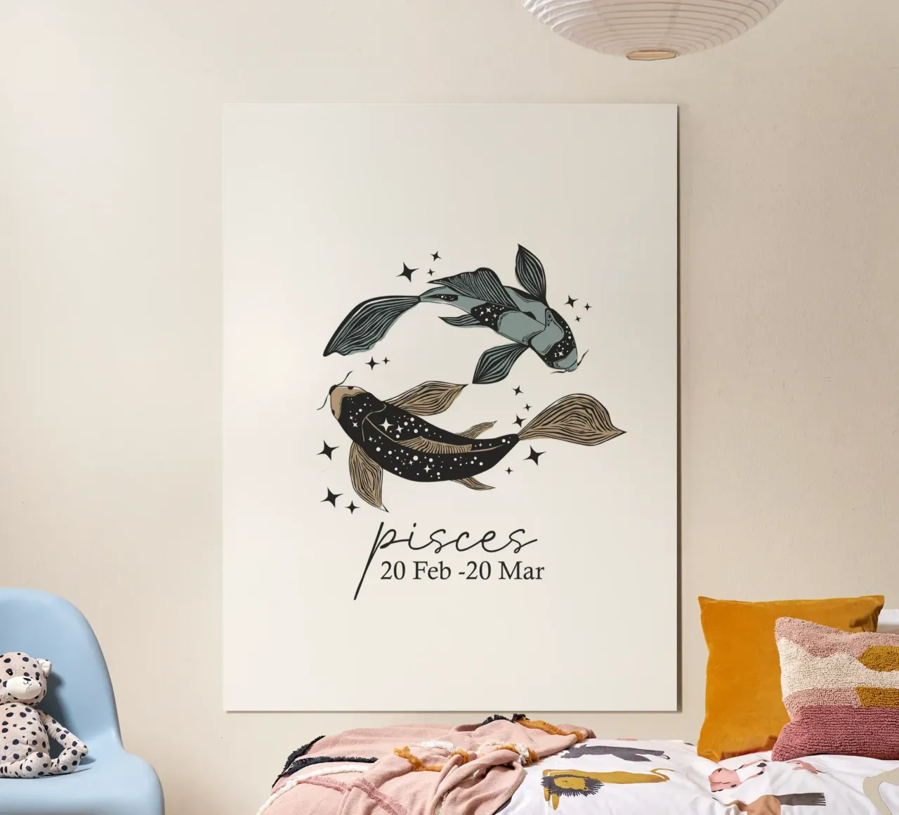 Design retrò Pesces carta hahnemühle da Indigo Rain