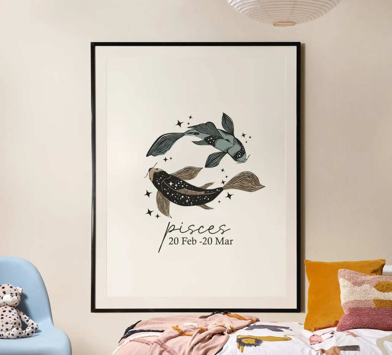 Design retrò Pesces carta hahnemühle da Indigo Rain