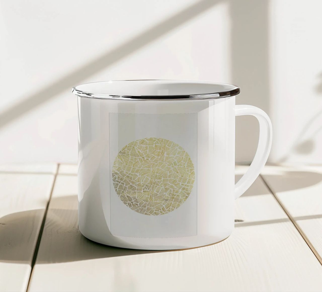 Inca Sun tazza in smalto da Pom Graphic Design