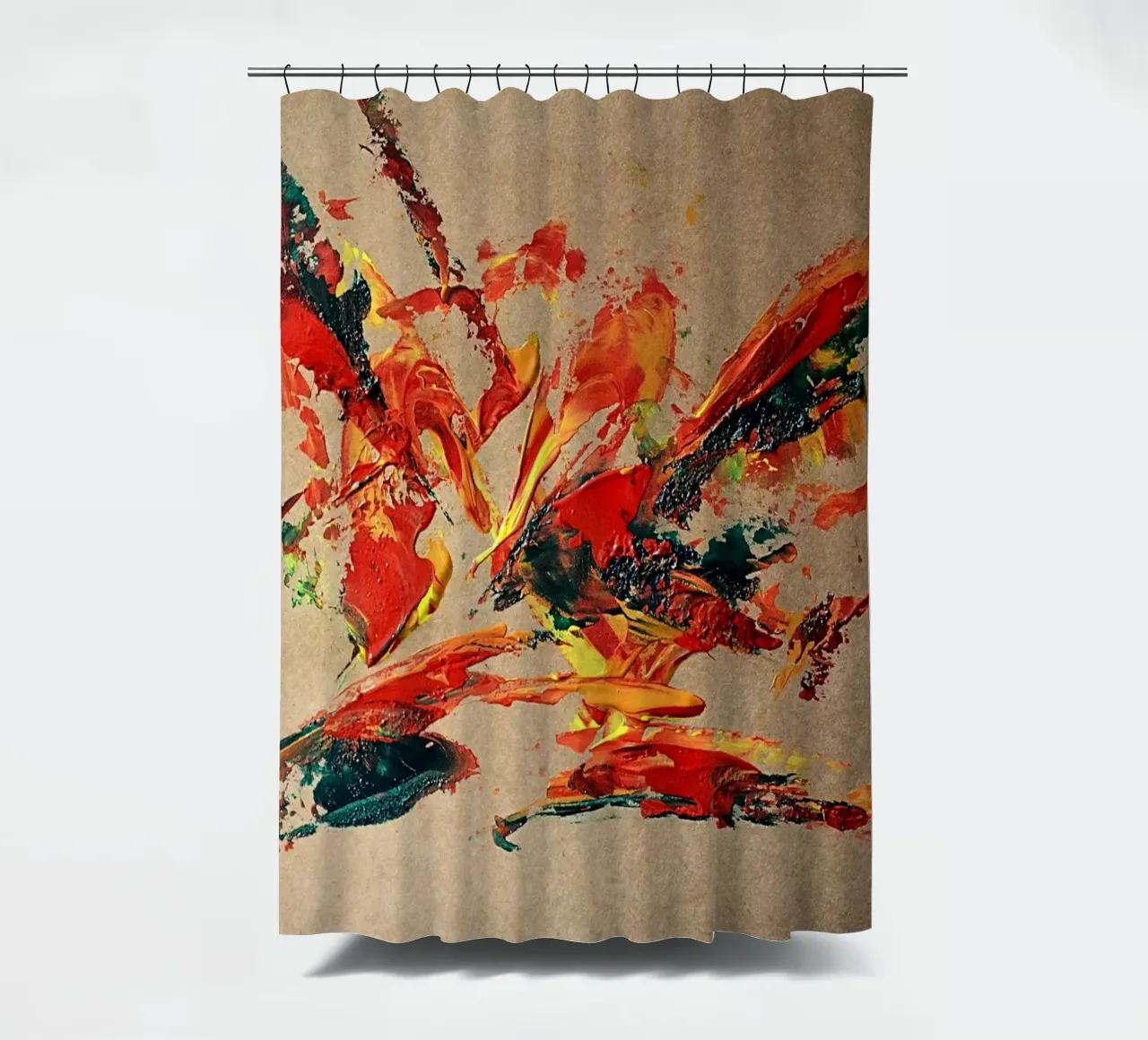 NATURAL STYLE 14 Duschvorhang von Thierry Vobmann Abstract painting