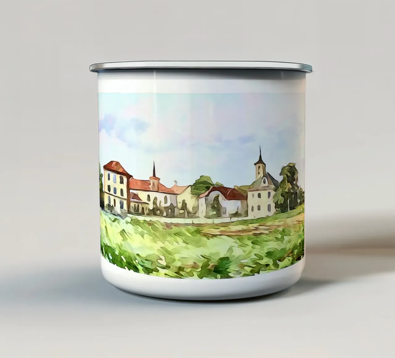 Isola di Mainau, motivo 2 tazza in smalto da ZAMART
