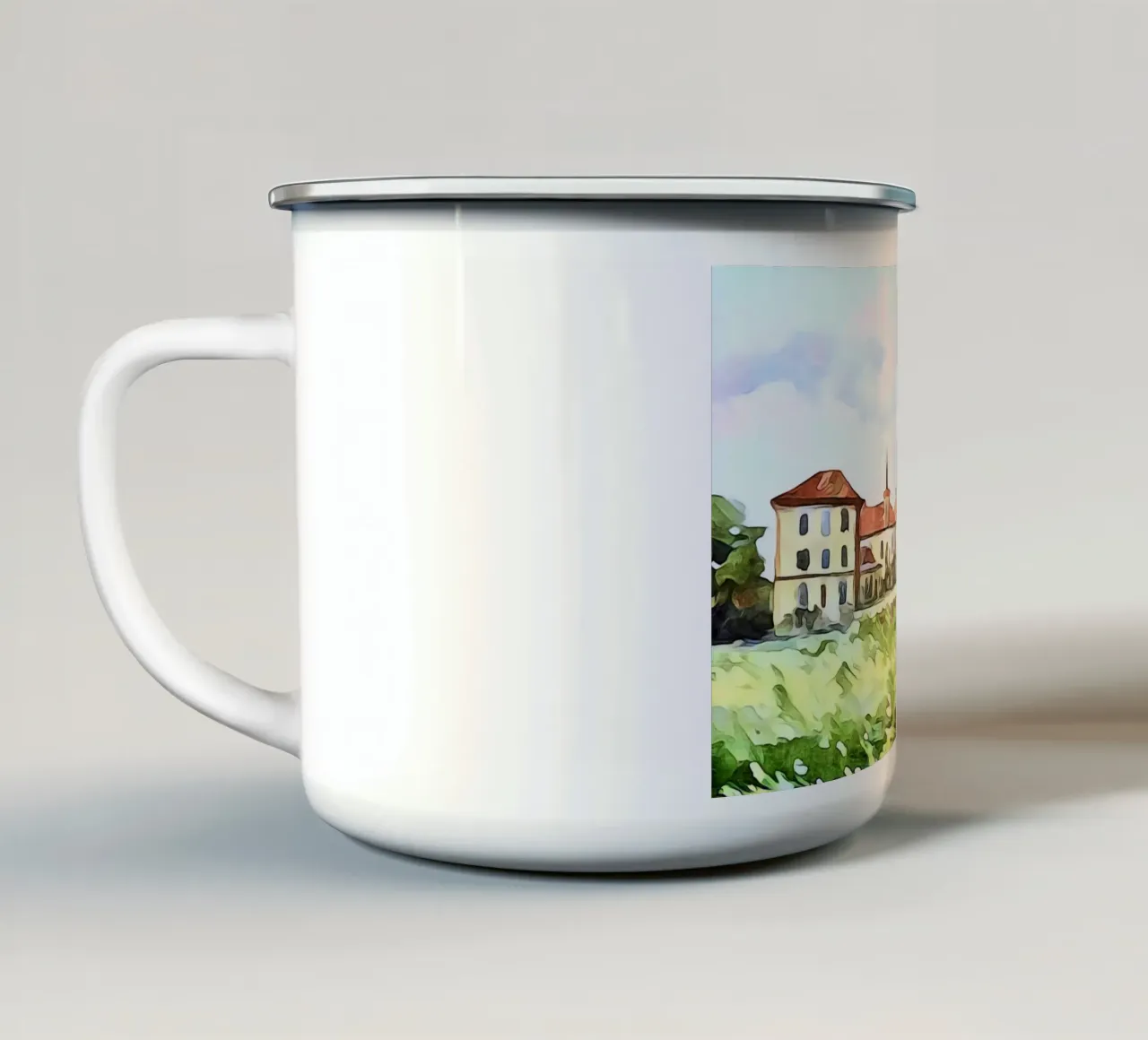 Isola di Mainau, motivo 2 tazza in smalto da ZAMART