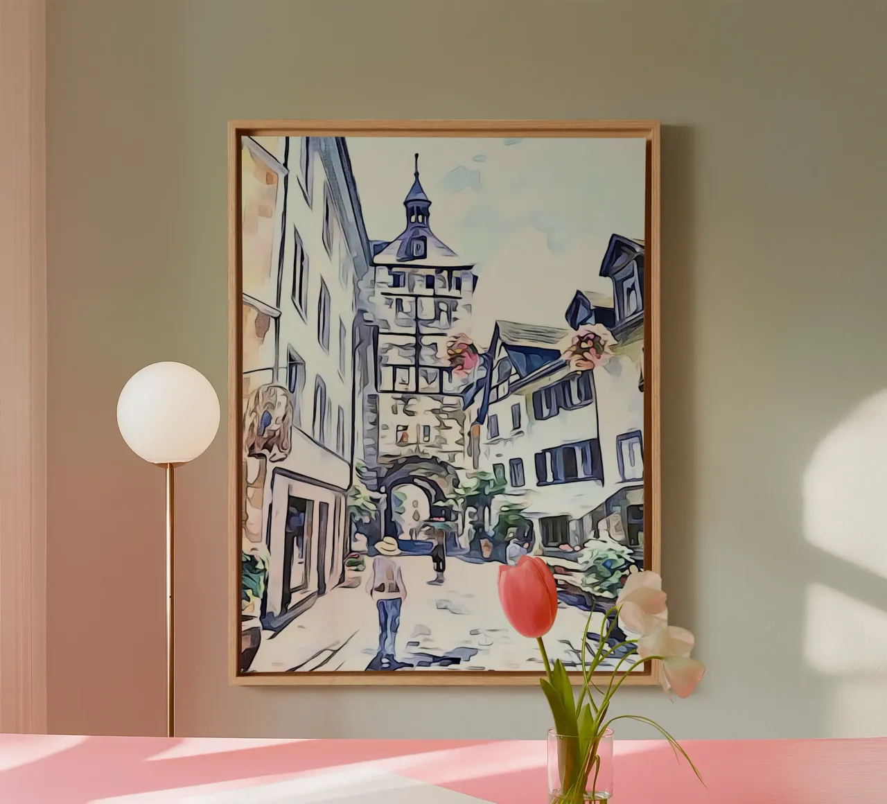 Constance, motif 2 canvas with Floater frame by ZAMART