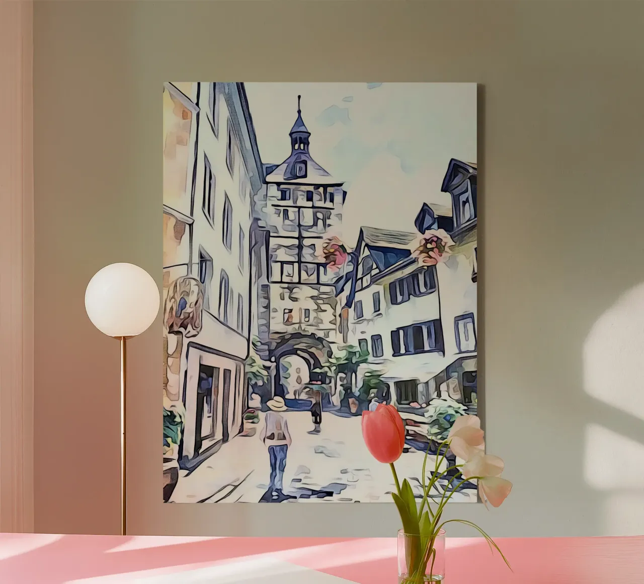 Constance, motif 2 canvas with Floater frame by ZAMART