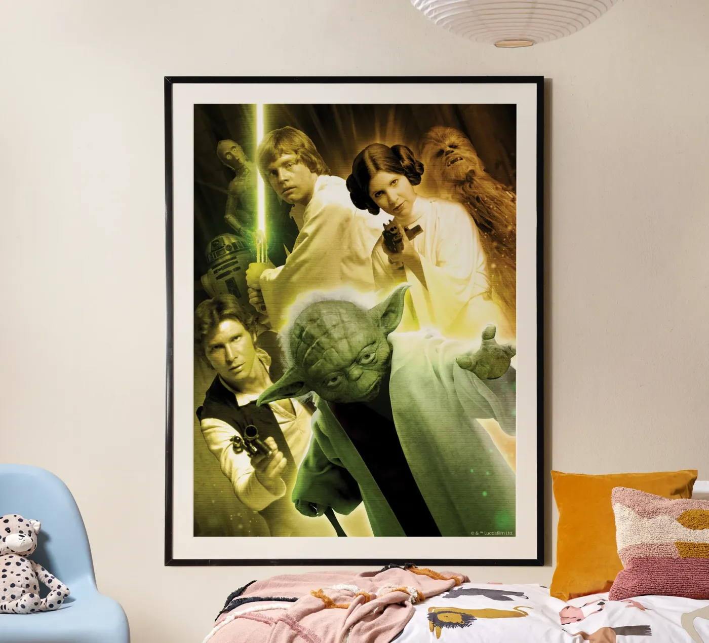 HELDEN DER REBELLION poster met houten frame van Star Wars