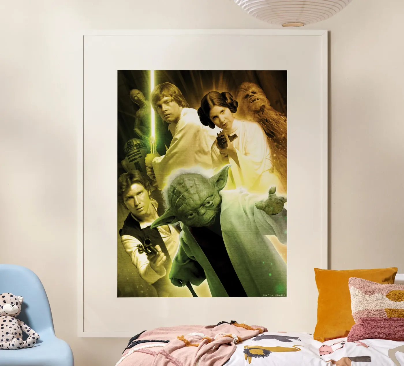 HELDEN DER REBELLION poster met houten frame van Star Wars