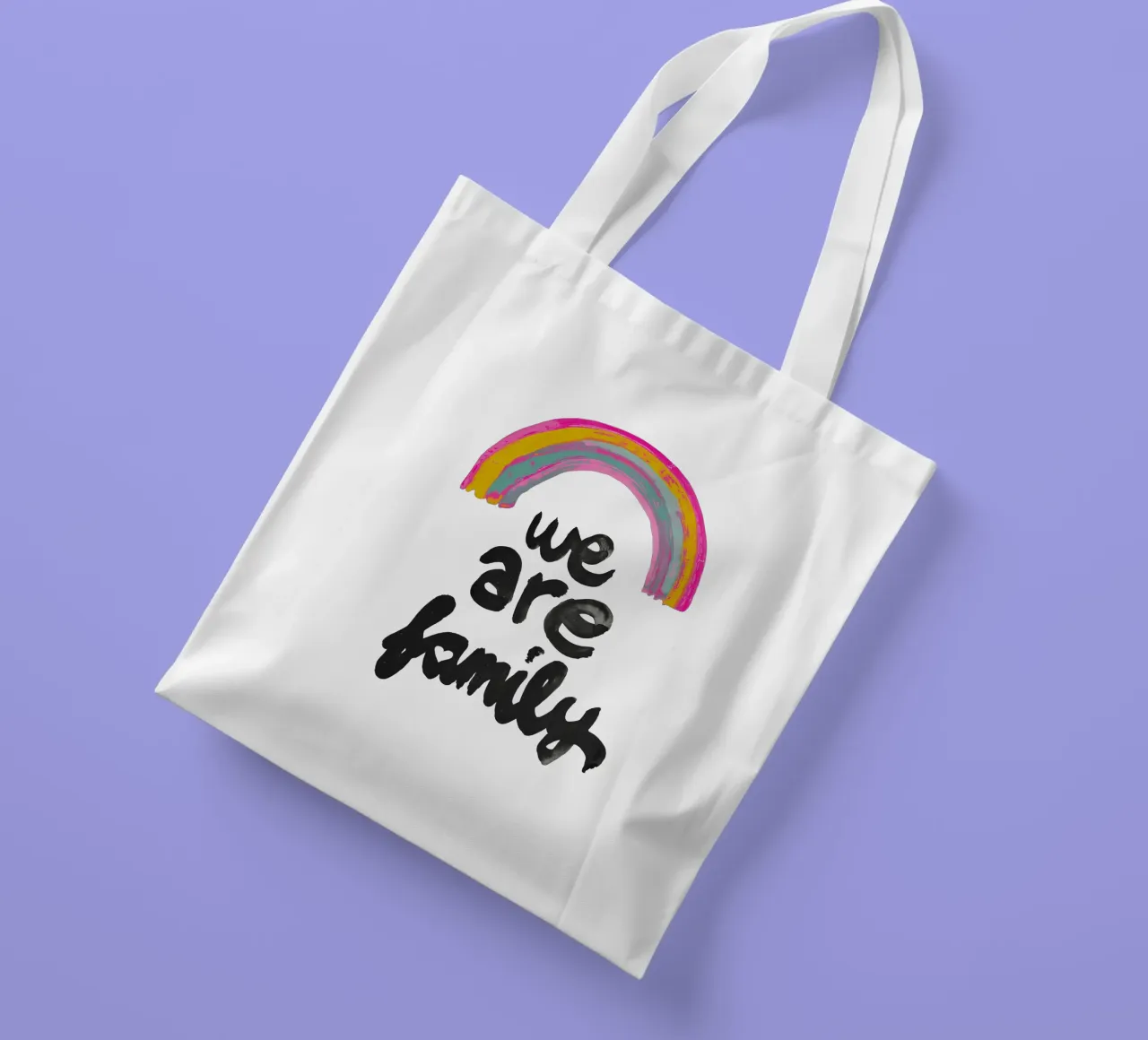 We Are Family (Without Background) borsa in juta da treechild