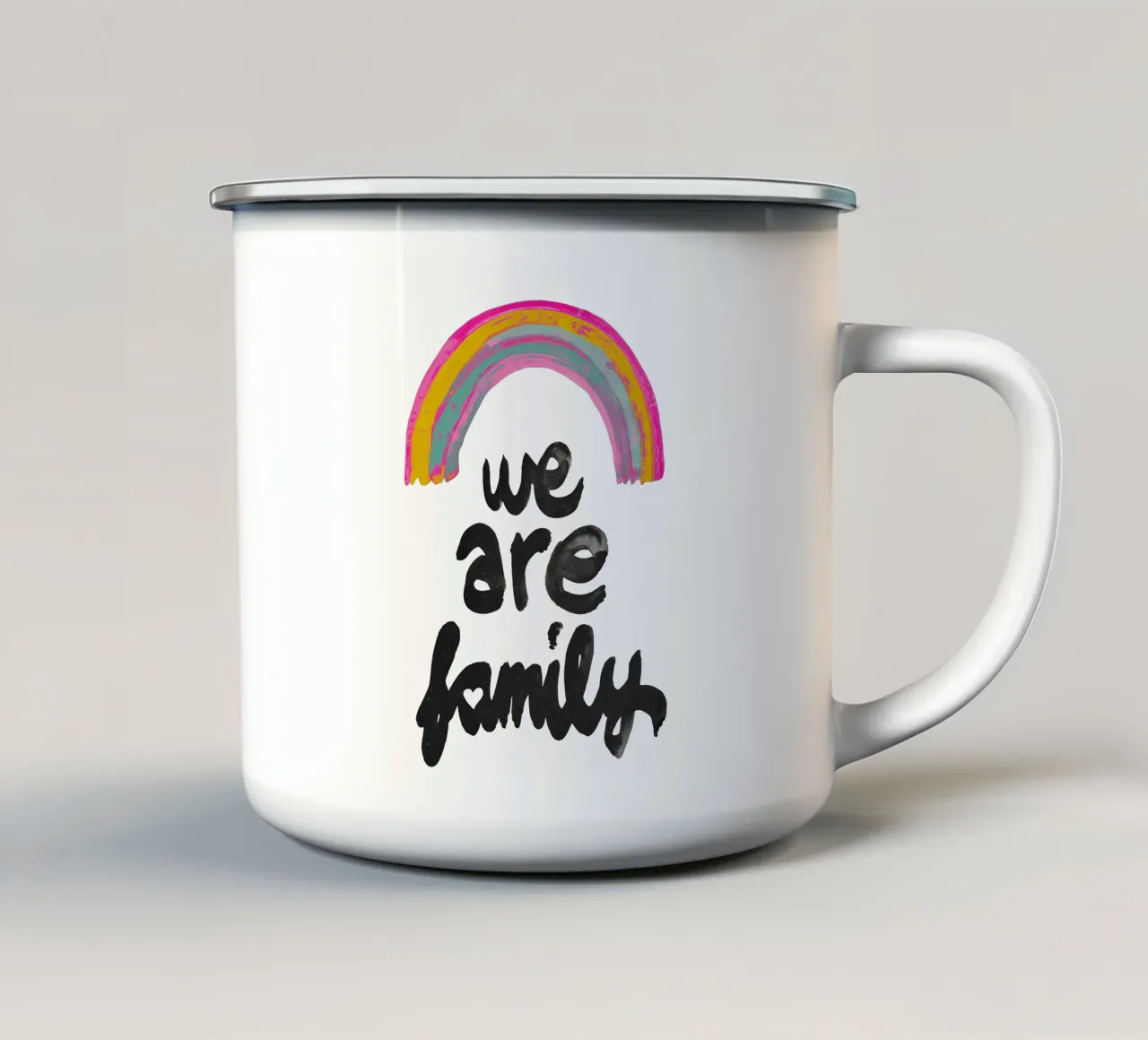 We Are Family (Without Background) tazza in smalto da treechild