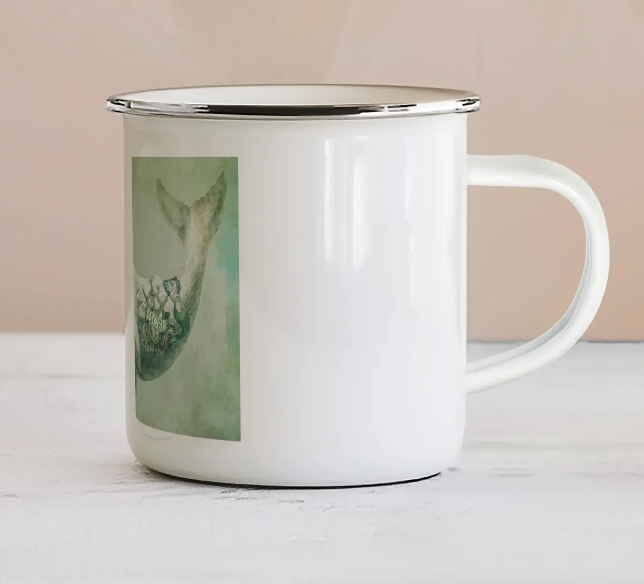 Far and Wide taza de esmalte de Eric Fan