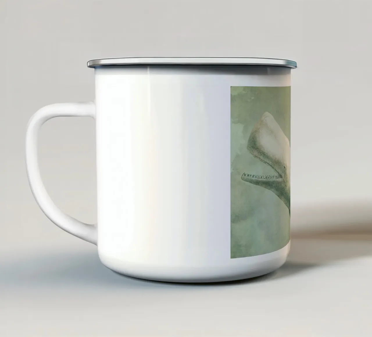 Far and Wide taza de esmalte de Eric Fan