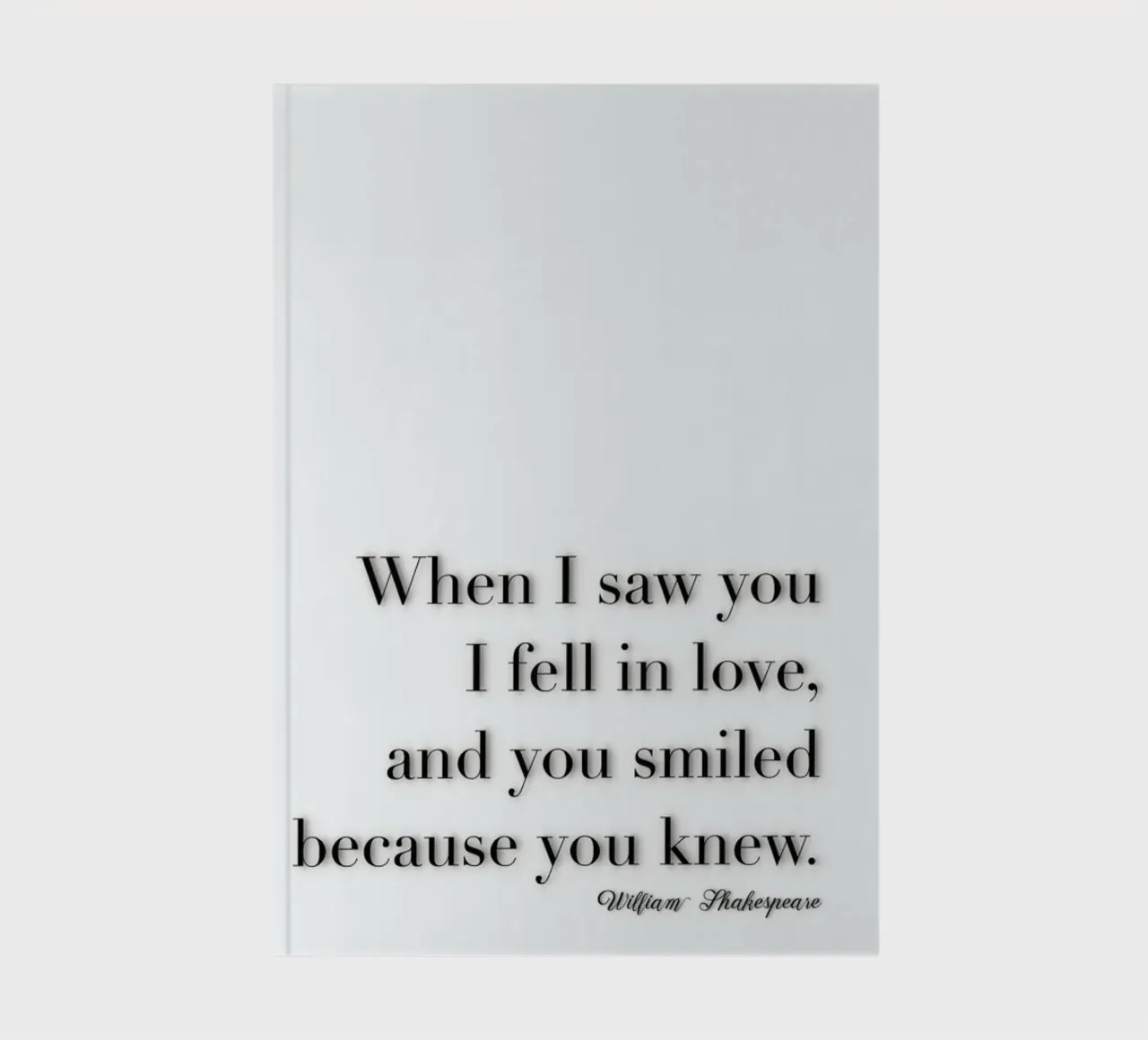 When I Saw You notebook by Monika Strigel