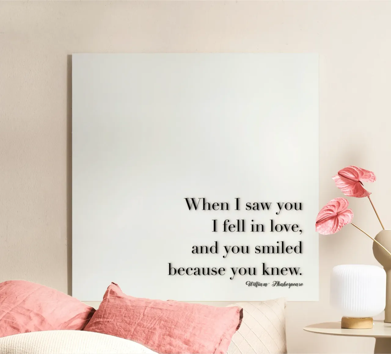 When I Saw You acrylic glass by Monika Strigel