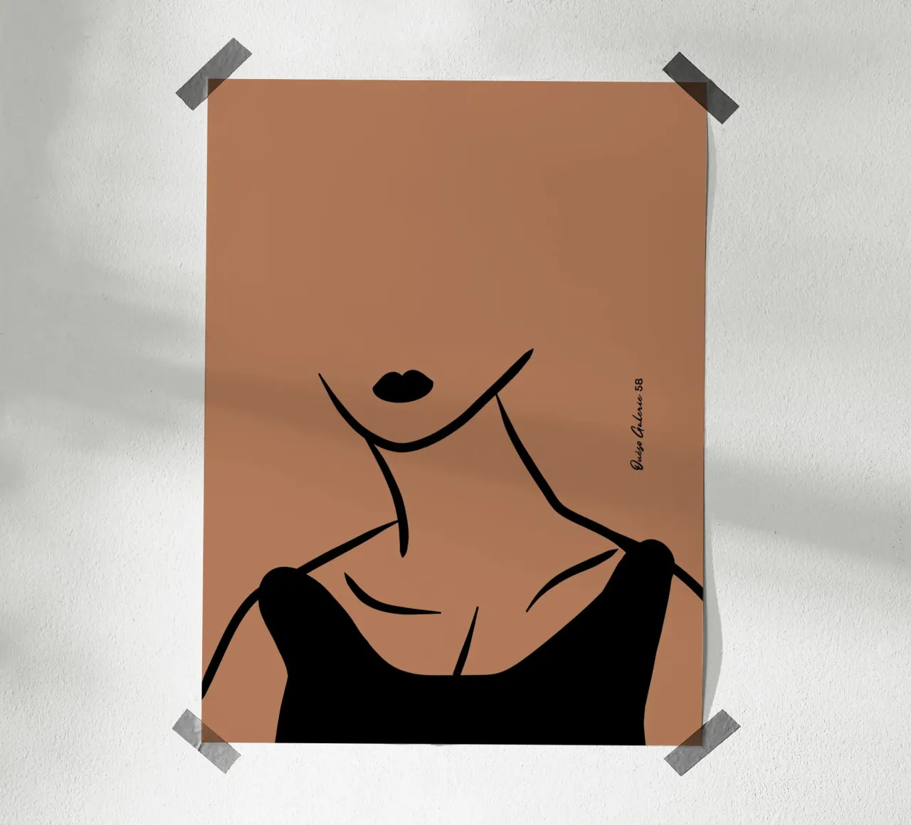 Living Forms poster con telaio in legno da Mike Leymi