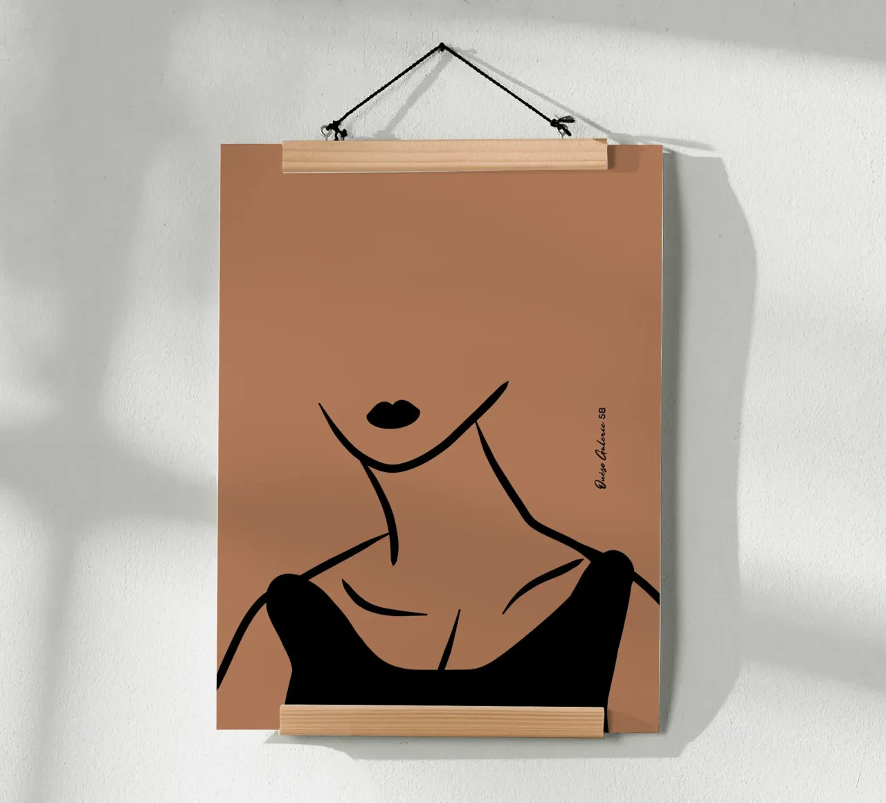 Living Forms poster con telaio in legno da Mike Leymi