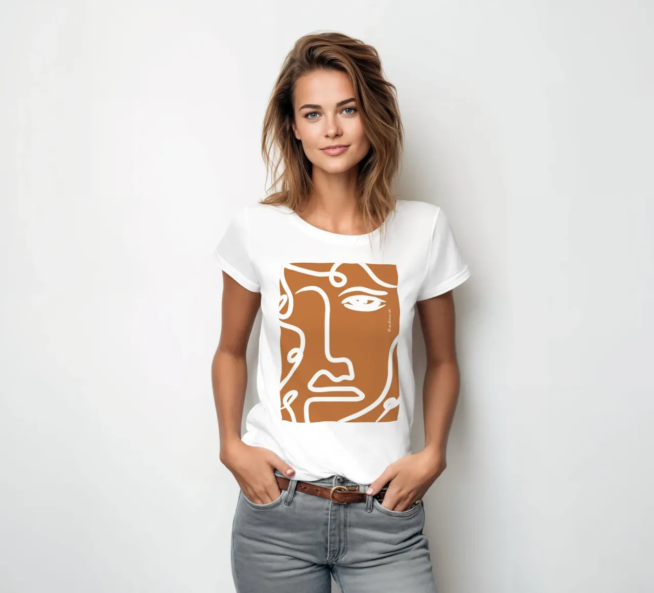 Soft Abstraction t-shirt da donna da Mike Leymi