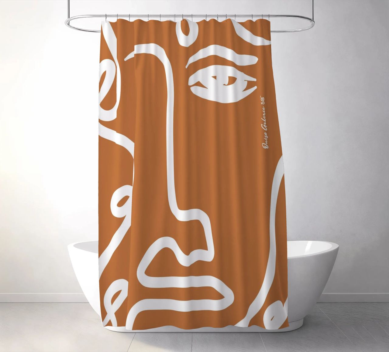 Soft Abstraction tenda da doccia da Mike Leymi