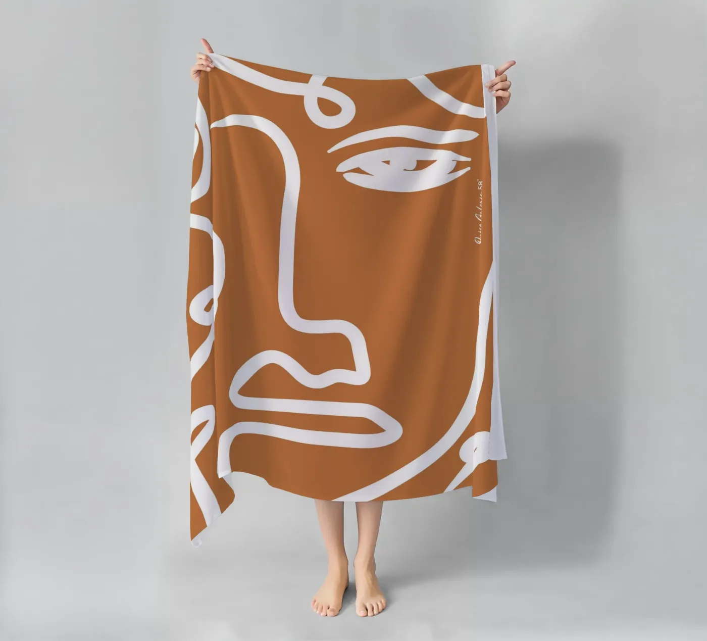 Soft Abstraction beach towel by Mike Leymi