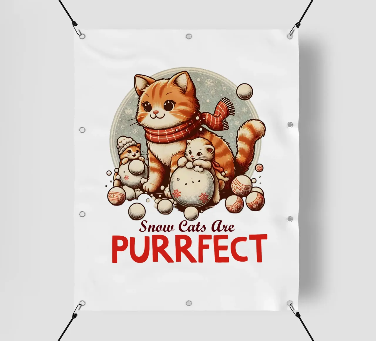Snow Cats Are PURRFECT telo in pvc da edsonramosart