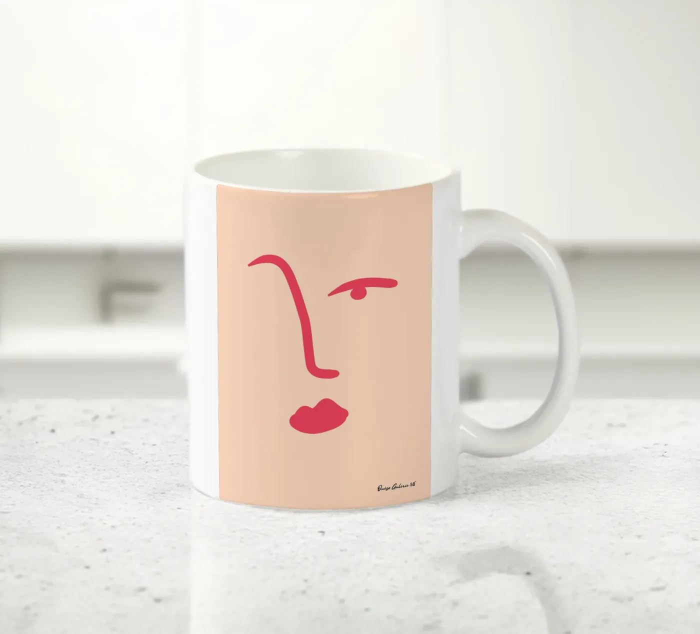 Floating Shapes ceramic mug by Mike Leymi