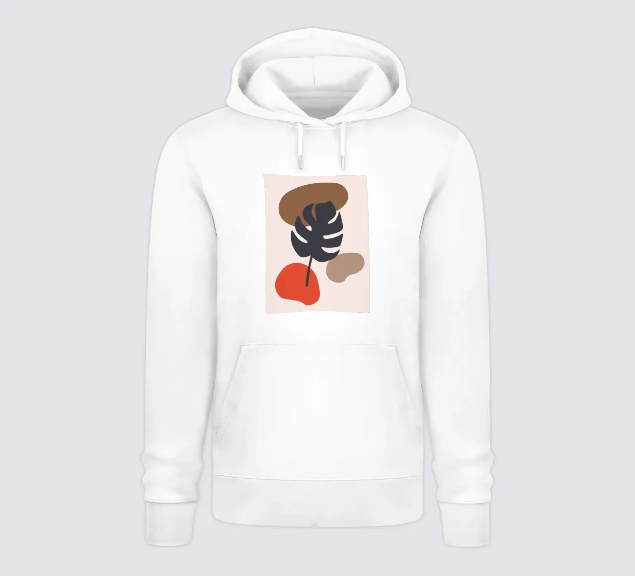 Monstera black felpa con cappuccio da LisaArtes