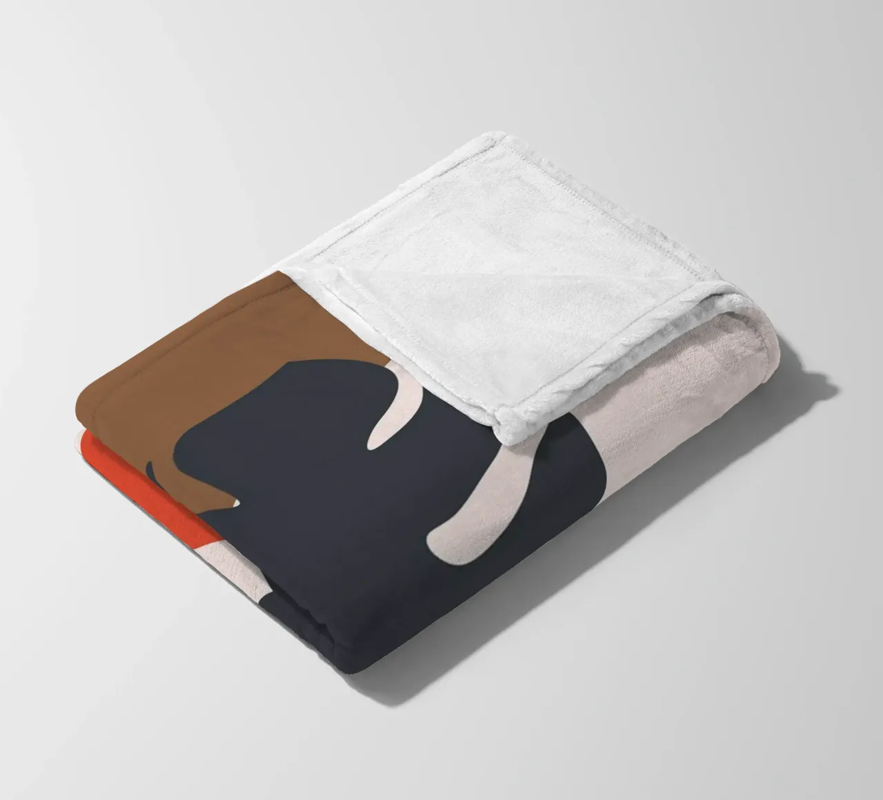 Monstera black fleece blanket by LisaArtes
