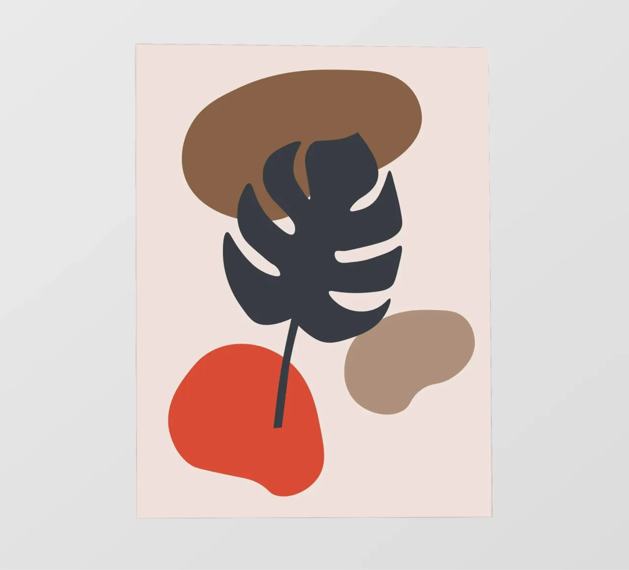Monstera black telo in pvc da LisaArtes