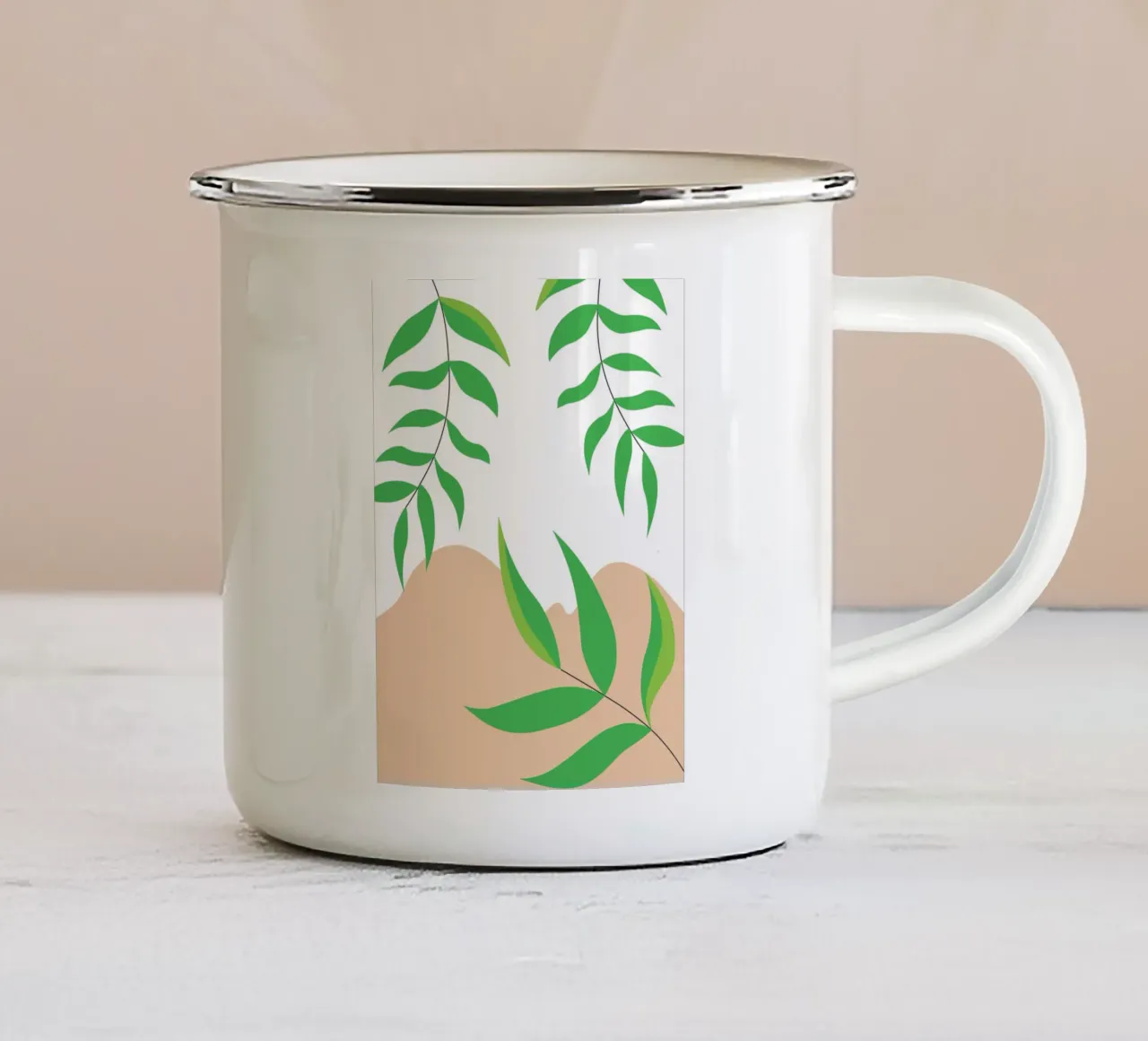 Pending thin branches tazza in smalto da LisaArtes